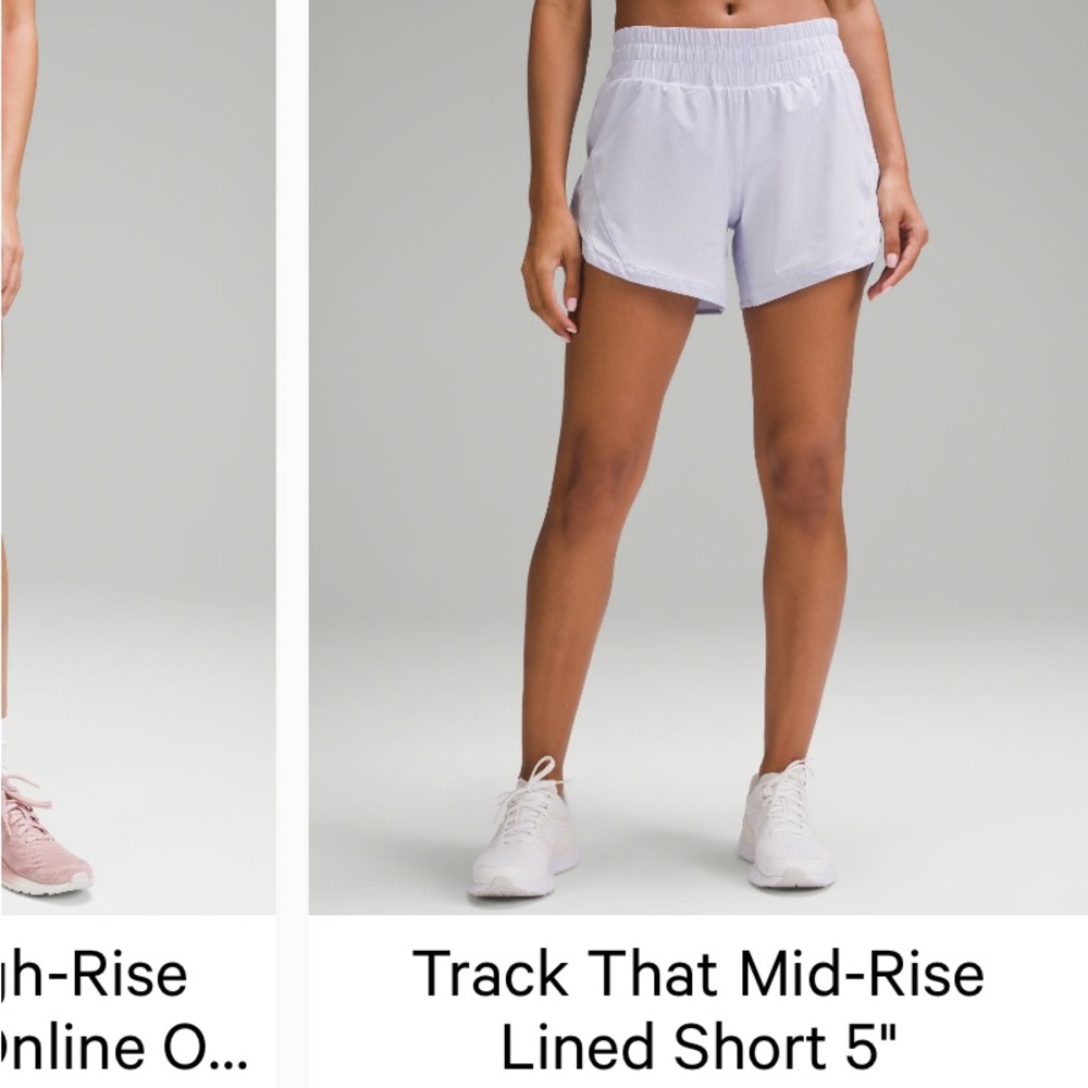 Track that 5 in pastel blue lululemon shorts size 14